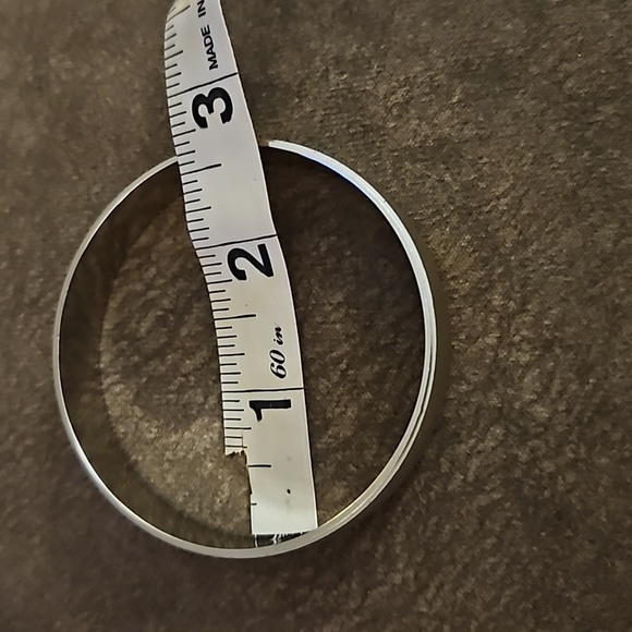 VTG ANSON Silvertone Stardust Bangle Bracelet - Picture 6 of 6